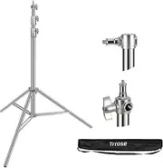 Trrose 9.2ft/280cm Heavy Duty Light Stand - Spring Cushioned Light Stand, High Stable Light Stand Photography with Carry Bag, Stand Light for Strobe Light, Softbox, Reflector, Ring Light and Flashes