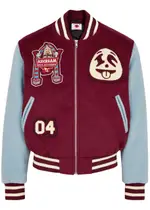 Ice Cream Diner Team Felt Varsity Jacket - Burgundy - S S