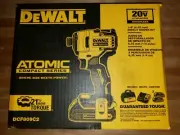 DEWALT DCF809C2 ATOMIC 20V MAX Brushless Lithium-Ion Compact 1/4" Free Shipping