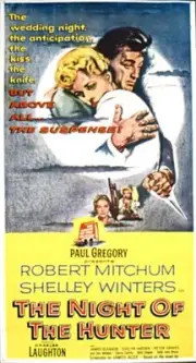 The Night Of The Hunter Lobby Card Robert Mitchum Shelley Wint- 1955 Old Photo