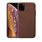 For iPhone 11 Case, Ultra-Thin PU Leather Back Cover, Brown