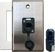 DIYTECH Outdoor Ethernet Wall Plate, Outdoor Ethernet Box, IP67 Ethernet Jack, RJ45 Pass Through Connector, Waterproof Cable Pass Through (1 Port)