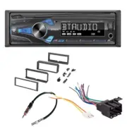 Single Din Bluetooth Car Stereo AM/FM Radio & kit for 1982-UP Buick/Chevy/GM