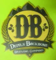 DB, DEVILS BACKBONE BREWING COMPANY Gold Trim Beer STICKER, Lexington, VIRGINIA