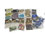 19 Packs Jewelry Making Beads Acrylic Plastic Bead Soup Mixture Destash Craft