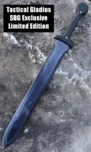UBR CUSTOM HANDMADE HIGH CARBON STEEL TACTICAL GLADIUS SWORD WITH LEATHER SHEATH