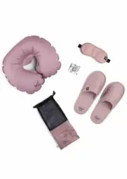 Herschel Amenity Travel Kit Large/XL Slippers-Eye Mask-Neck Pillow-Ear Plugs