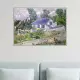 《奧維的房子》梵谷．後印象派 世界名畫 經典名畫 風景油畫-白框60x80CM