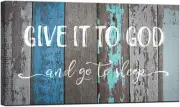 Bedroom Quotes Wall Decor Give It to God and Go to Sleep Sign Canvas Prints Fram