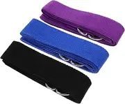 UPKOCH 3pcs Reusable Yoga Strap with Rings Household Exercise Band for Stretching Professional Workout Accessory for Yoga and Home Fitness