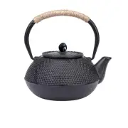Iron kettle, stylish, without enamel, with tea strainer, teapot, iron supplement