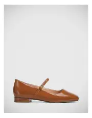 [Wittner] Bina Crinkle Patent Leather Mary Jane in Cinnamon