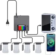 Rapid Multi Parallel Battery Charger for Mini 3 Pro Accessories Digital Display Charging Hub Compatible with DJI Mavic Mini 3 Pro Battery and Controller