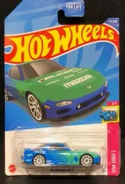 2021 HOT WHEELS MAZDA '95 RX-7, BLUE/GREEN, #2/5 HW DRIFT, #177/250, FALKEN