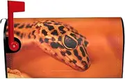 Leopard Little Gecko Magnetic Mailbox Covers,Post Box Cover Standard Size 21x18 Inches For Outdoor Garden Home Decor