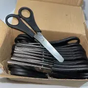 Kids Scissors Bulk Lot 5 Inch Blunt Tip Stainless Steel Safety Black Set Of 25