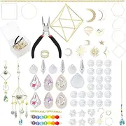 400 Pcs Suncatcher Kit DIY Sun Catchers Decor Creative Sun Catchers Making Supplies Kit Hanging Colorful Prism Decor with Imitation Crystals for Home Bedroom