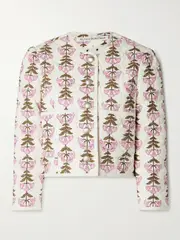 [ALIX OF BOHEMIA] ALIX OF BOHEMIA - Dorian Quilted Floral-print Cotton Jacket - White - x small x small White