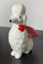 Target Spritz Valentine's Day White Poodle Dog Ceramic Figurine Home Decorative