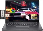 acer Chromebook Plus 14" FHD Touchscreen Laptop, Intel i3-N305 Processor, 8GB LPDDR5 RAM, 672GB Storage (512GB SSD+160GB Docking Station Set), Intel UHD Graphics, Wi-Fi 6E, Chrome OS, Gray