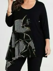 TS TAKING SHAPE plus size XS / 14 Dressage Top horse stretch tunic NWT rrp$120!