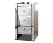 ALFORDSON Bedside Table Mirrored Cabinet