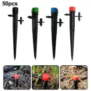 50Pcs/Adjustable Water Flow Irrigation Drippers Sprinkler Emitter Drip System