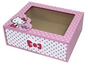 【震撼精品百貨】Hello Kitty 凱蒂貓~HELLO KITTY圓點風收納盒-粉*38635