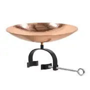 ACHLA Polished Copper Birdbath Over Rail Bracket, Copper Plated - PCB-01-OR2