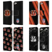 NFL CINCINNATI BENGALS ARTWORK LEATHER BOOK CASE FOR APPLE iPOD TOUCH MP3