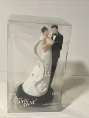 Caucasian Bride & Groom Wedding Cake Topper 7” Resin New
