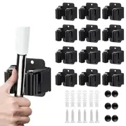 Mop & Broom Holder Garden Tool Organizer Rack,Stainless Steel Mop Hanger, 6-Pack