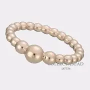 Authentic Pandora Sterling Silver ROSE™ Polished String of Beads Ring 187536