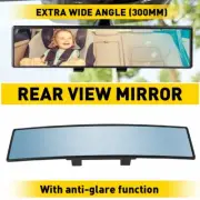 300MM Panoramic Wide Angle Car Rear View Mirror Blue Tint Mirror EAW