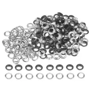 Grommets Kit 200set-10mm 7/16" Hole Metal Eyelets Grommet Tool,Matte Black