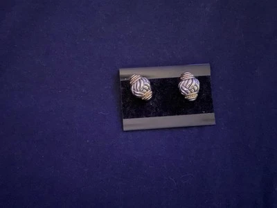 Gold And Silver Shell Earrings