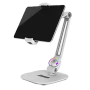 Adjustable Desktop Phone Holder Dock Compatible with All 4.7-13 Inches Phone and Tablet-White