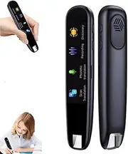 112 Language Translation Scanning Reading Pen, Mobile Scanner Translator Pen, Multipurpose Translation Device, Portable Smart Language Translator Pen for Language Learners Business Travel (Black)