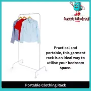 Artiss Clothes Rack Rail Coat Stand Metal Adjustable Garment Hanger Portable