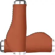 Cycle Handlebar Grips - PU Leather Ergonomic Scooter Grips,Shock Absorbing, Sweat-Resistant, Cycling Accessories for Beach Cruiser Kids Tricycle Electric Scooter