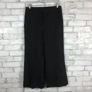 THEORY NWT $275 Clean Terena Black Linen Pants Sz 6