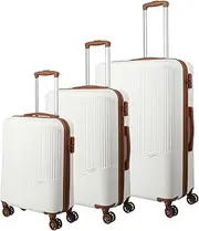 [travelite] Bali Series 4-Wheel Suitcase Set 3 Pieces Sizes L/M/S, Luggage Series ABS Hard Shell Trolleys