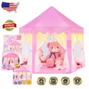 CPC Certified Indoor Princess Tent for Girls with Decorative Star Lights - 55x53