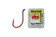 Mustad 92554npnr - Size 3/0 Qty 25 - Big Red X-Strong Chemically Sharpened