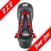 Middle Bump Bench 3rd Seat & Red Harness Polaris RZR XP1000 S 900/1000 XP Turbo