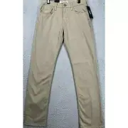 Mavi Jeans Mens 31X34 Zach Beige Twill Slim Straight Leg Stretch Denim Pants NEW