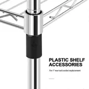 74-packs Wire Shelf Clips Wire Shelving Shelf Lock Clips For 1 Inch Post- Shelving Sleeves Replacem