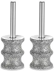 2pcs Dog Nail Filer, Silver Double Slot Dog Nail Bit, Durable Care Mandrel Nails Drill Bit, Grinding Tool for 1/8 In Handle Dogs and Pet Nails Trimming
