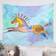 Native American Animal Art Painted Horse Pony Tapestry
