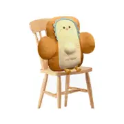 SOGA Smiley Face Toast Bread Cushion Back Support Pillow